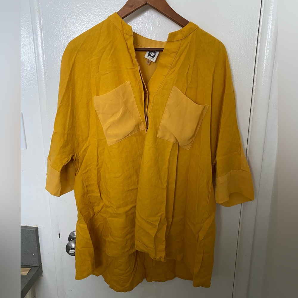 Anne Klein Yellow Blouse